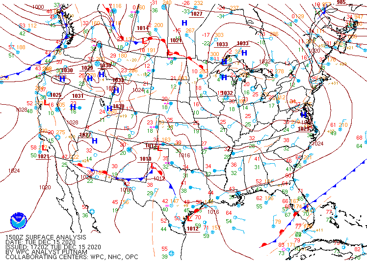Current surface map